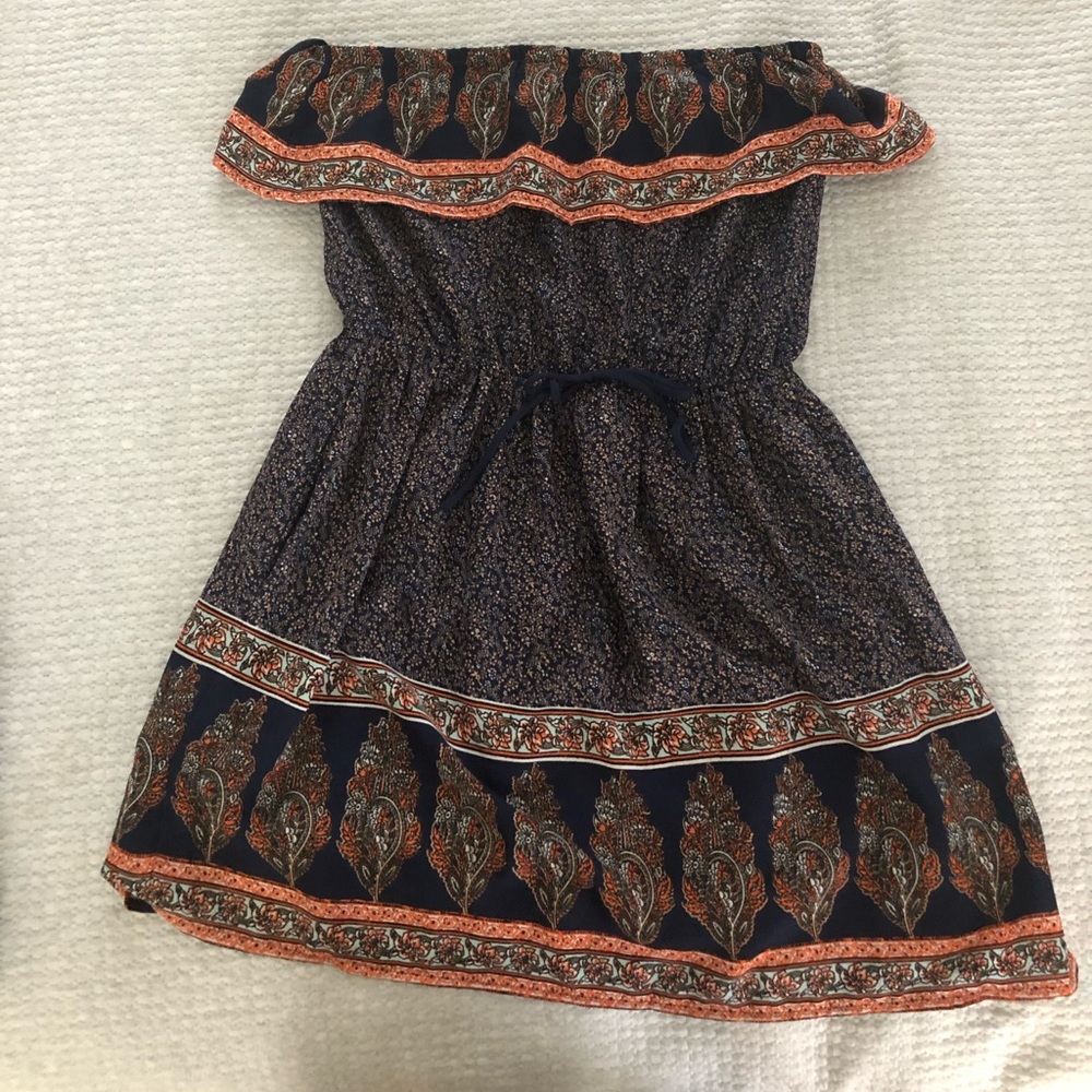 Boho strapless dress